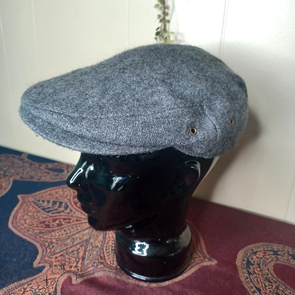 VTG Sterling Edition Mens L Wool Newsie Newsboy Cabbie Golf Cap Hat Made in USA